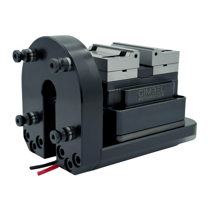 AxisMount™ 90° Trunnion with AutoVise™- Air Vise Pneumatic Automation Module for 4th/5th Axis