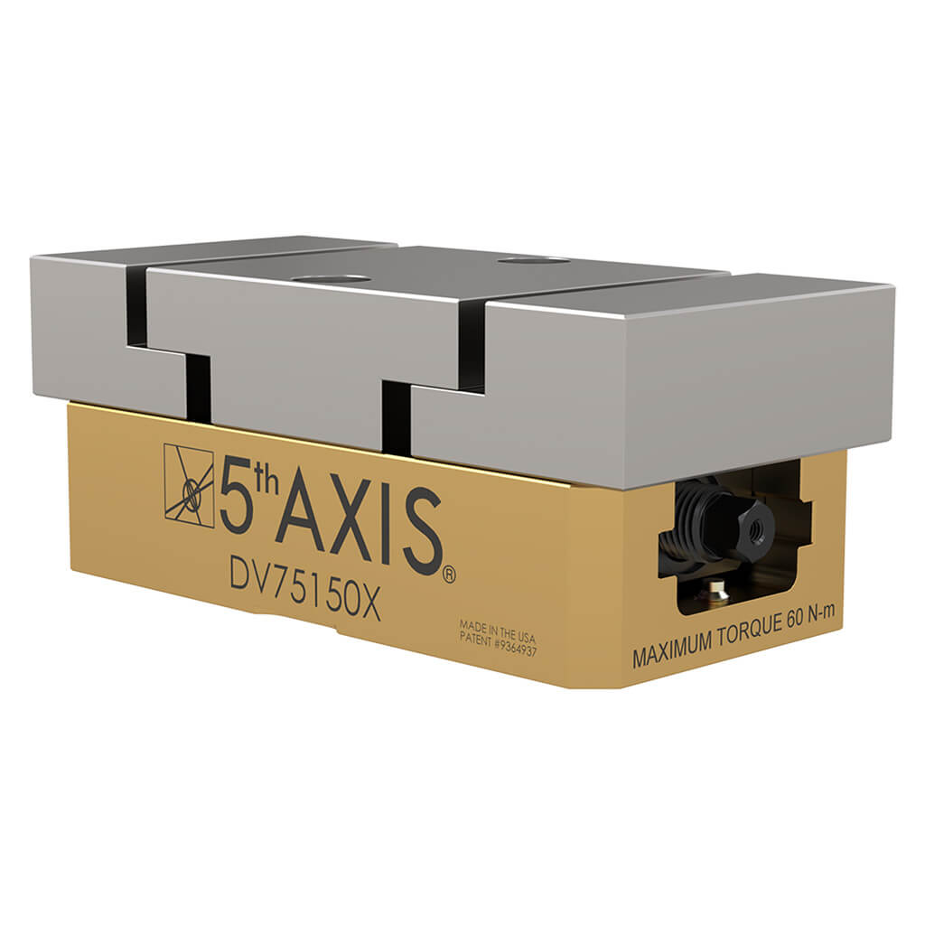 (75mm x 150mm x 56mm) Small Double Station Vise with Machinable Steel Jaws - 5th Axis Workholding DV75150X-J3