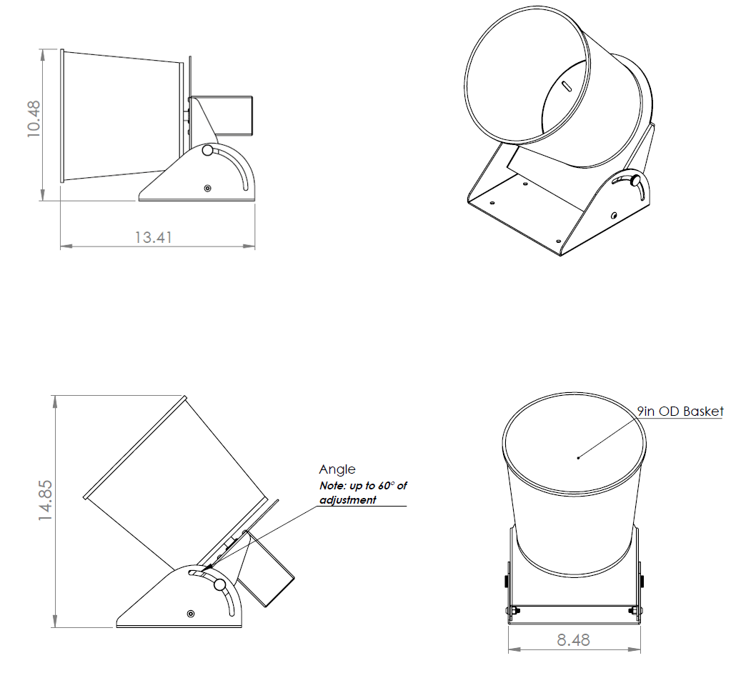Standard TumbleBlast™ - Automatic Tumble Basket for Bead-Blasting