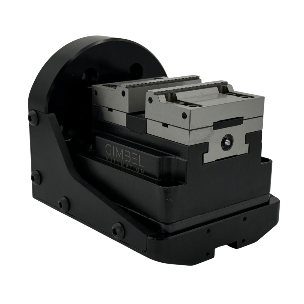 AxisMount™ 90° Trunnion with AutoVise™- Air Vise Pneumatic Automation Module for 4th/5th Axis