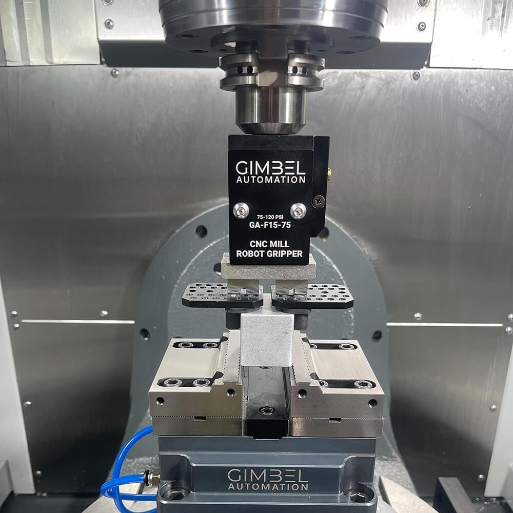 TSA GimGripper4 parallel gripper with mechanical jaws for CNC automation