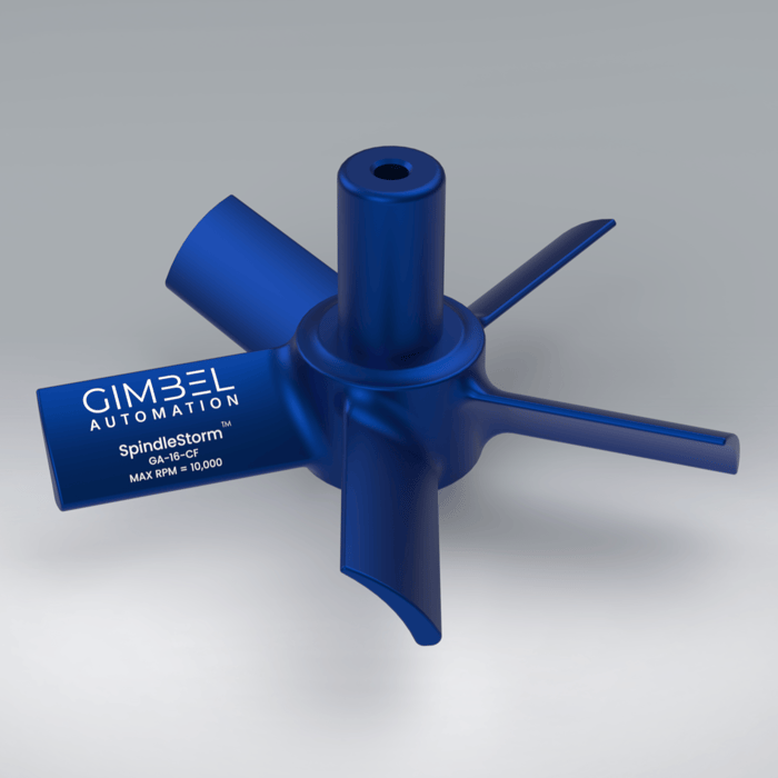 SpindleStorm solid billet aluminum CNC chip fan by Gimbel Automation