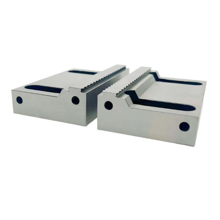 6" (150mm) AutoVise Pro™ Hard Jaws - Hardened Steel, Serrated for Pneumatic Vises