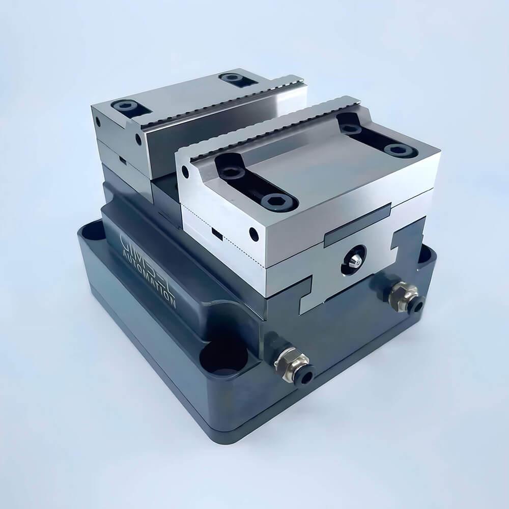 100mm Self-Centering Pneumatic CNC Vise - Gimbel Automation