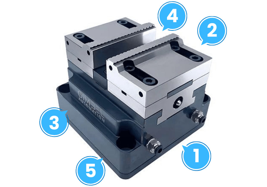 Air vise outlet workholding