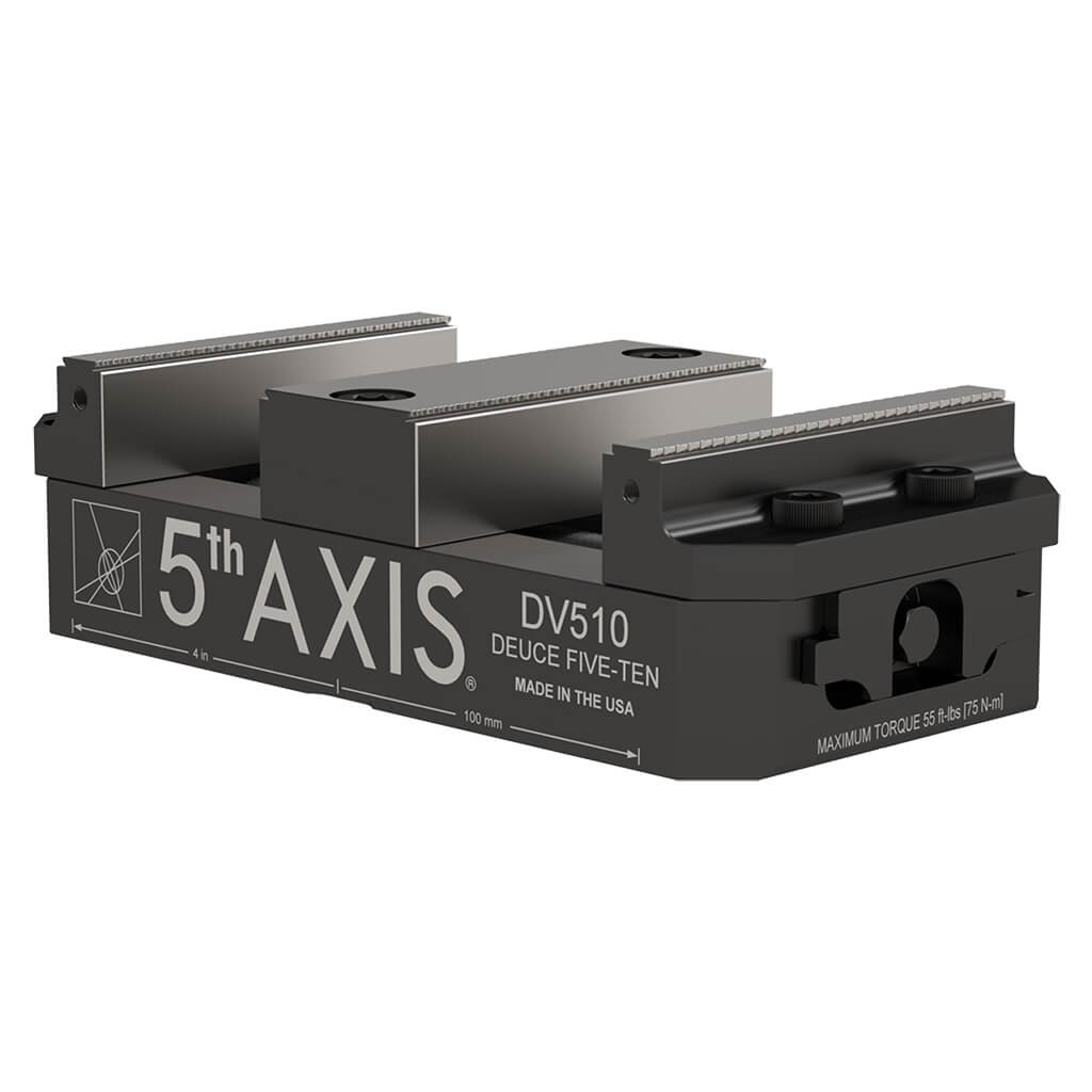 (125.7mm x 258.3mm x 73.4mm) Large Double Station Vise with Hard Jaws (2” Fixed Center Jaw)5th Axis Workholding DV510-J1