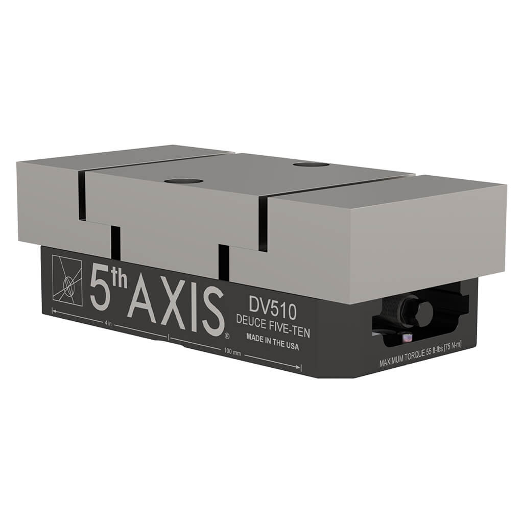 (125.7mm x 258.3mm x 73.4mm) Large Double Station Vise with Machinable Steel Jaws - 5th Axis Workholding DV510-J3