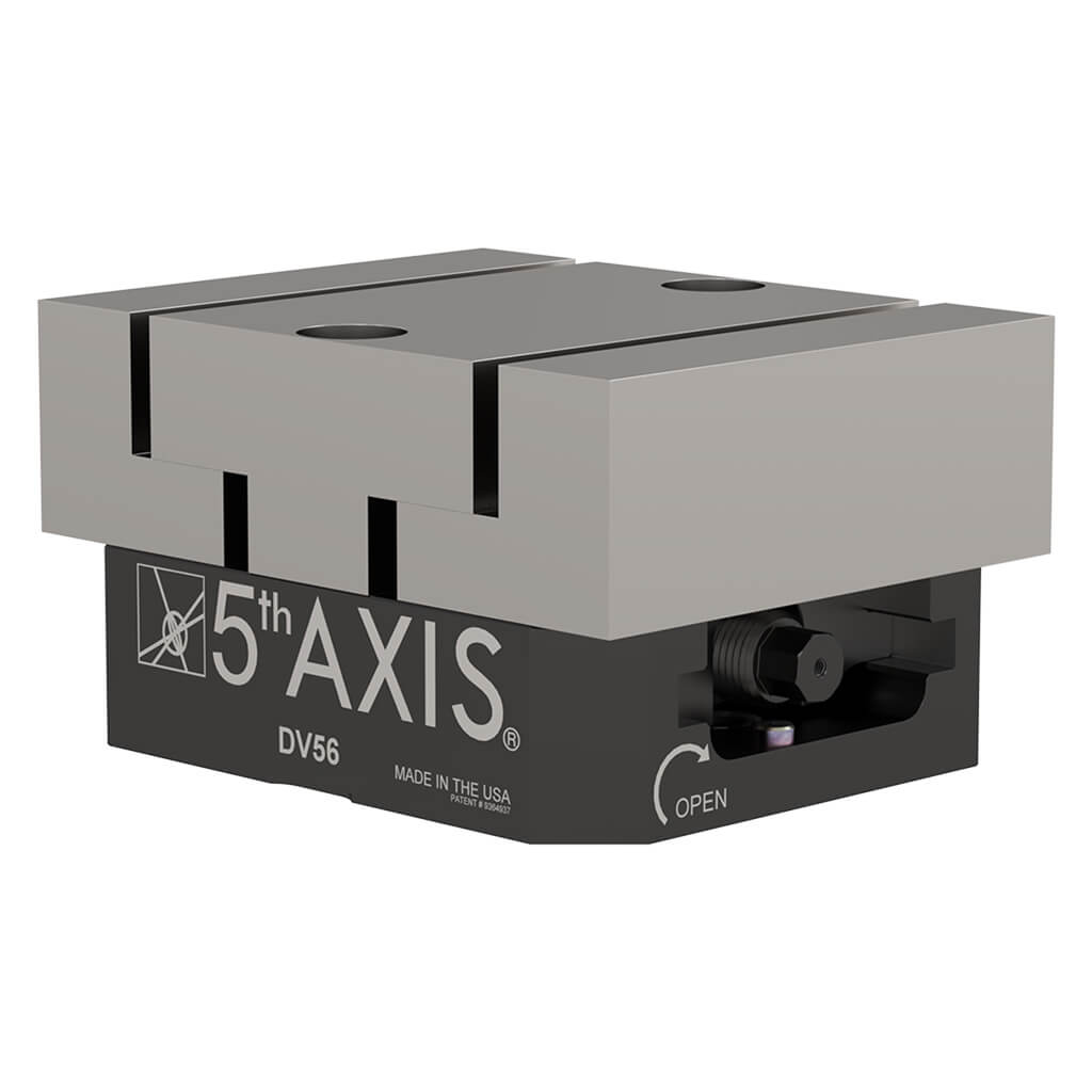 (125.7mm x 152.4mm x 72.9mm) Medium Double Station Vise with Machinable Steel Jaws - 5th Axis Workholding DV56-J3
