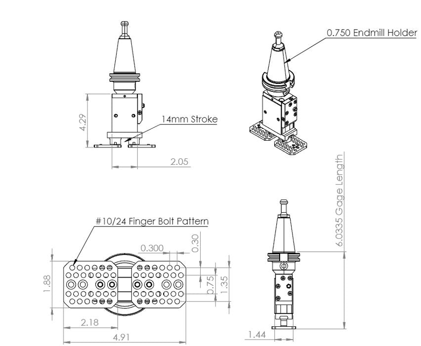 TSA (Air) GimGripper4™ – Universal CNC Spindle Gripper for Through-Spindle Air Machines