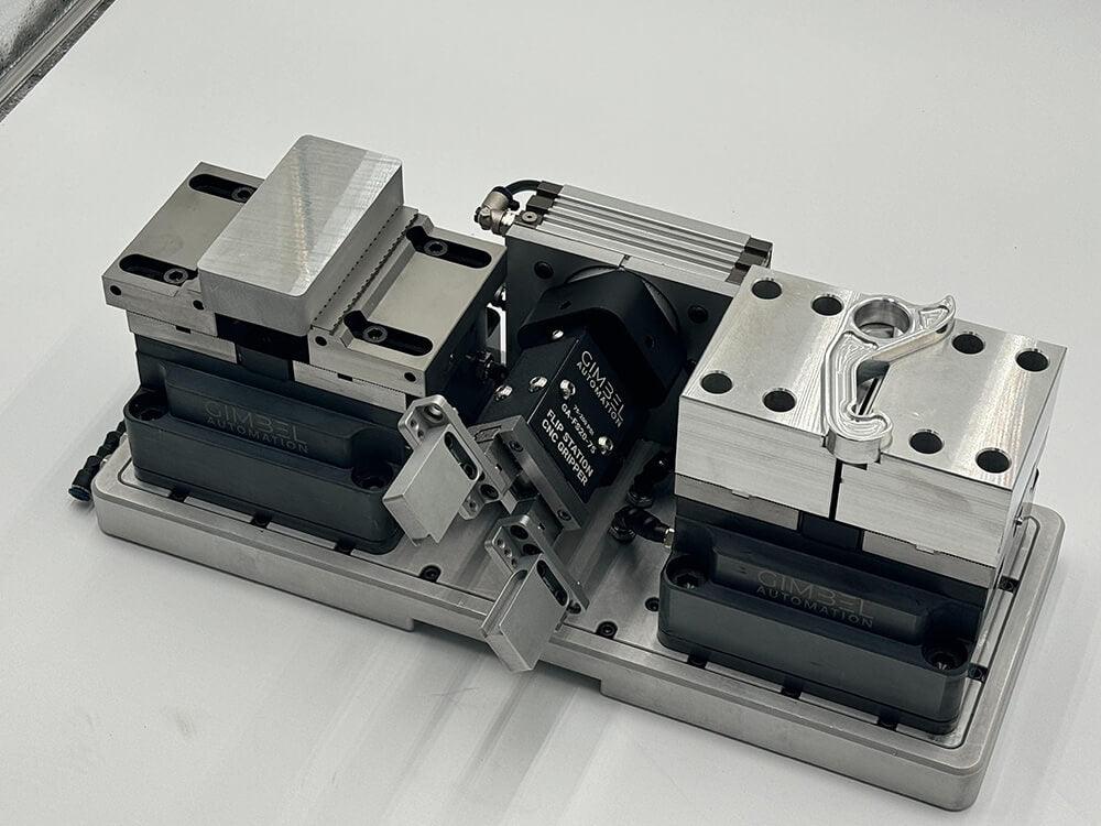 Two-Op Air Vise & Flip Pallet for Automated CNC Production