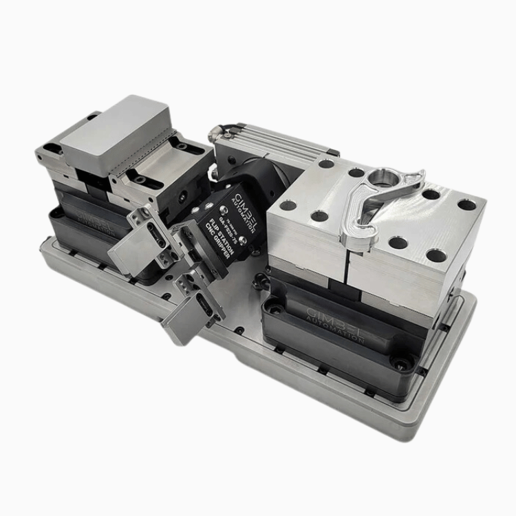 Two-Op Air Vise & Flip Pallet for Automated CNC Production