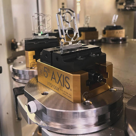 Compact Self-Centering Vise (75mm x 100mm x 56mm) - 5th Axis Workholding V75100X